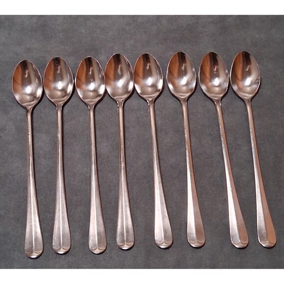 Crossroads Flatware 8 Iced Tea Spoons CKQ1 Pattern - Picture 1 of 4
